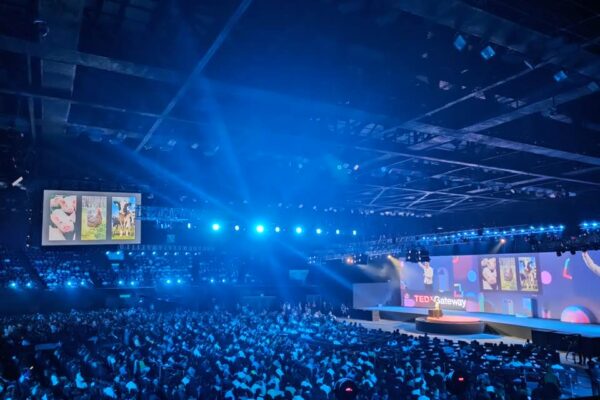 Bruce at TED 3 Bruce Friedrich speaks during Fellows Session at TED2019: Bigger Than Us. April 15 - 19, 2019, Vancouver, BC, Canada. Photo: Ryan Lash / TED